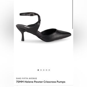 Saks Fifth Avenue Black Strappy Heels